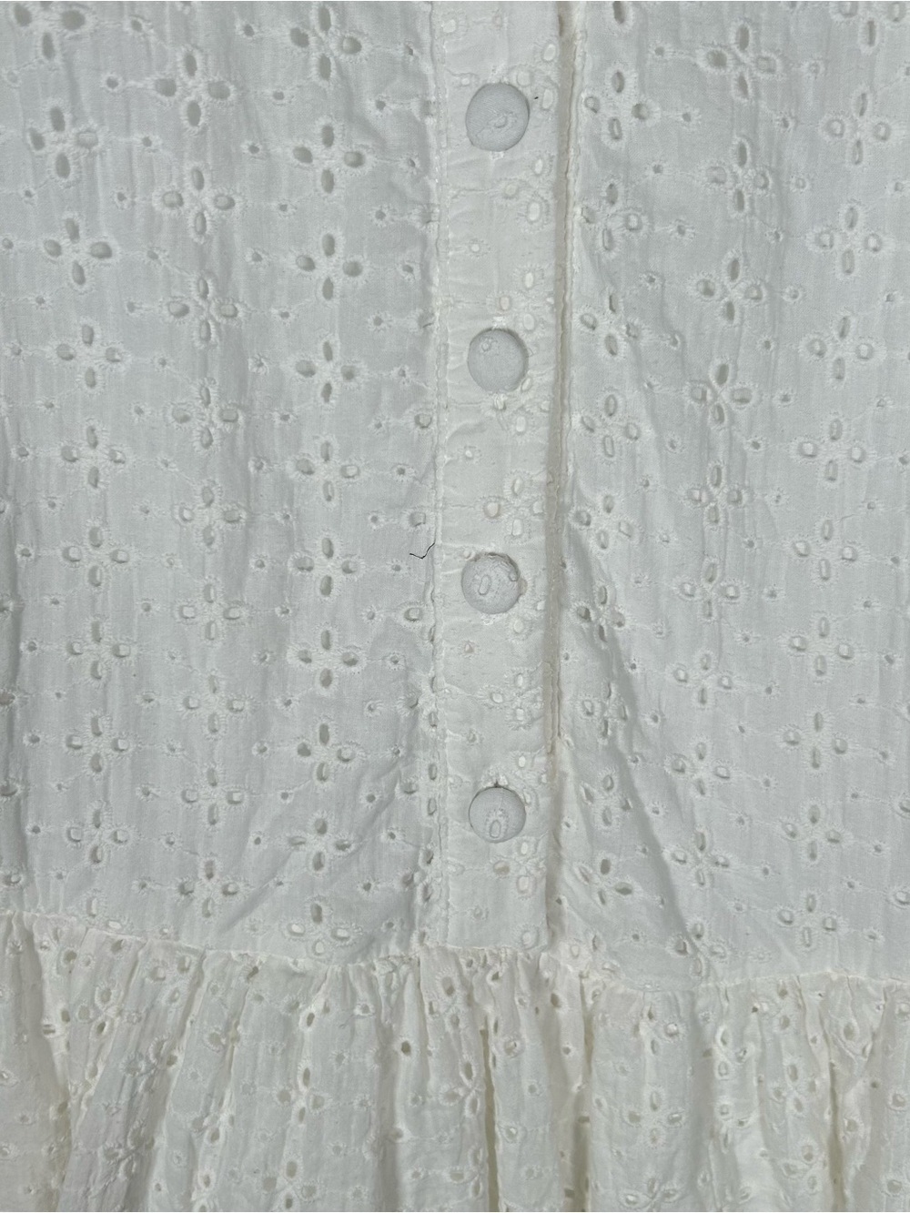 Pinch Eyelet Tiered Puff Sleeve Dress White L
In excellent clean condition - Picture 6 of 9